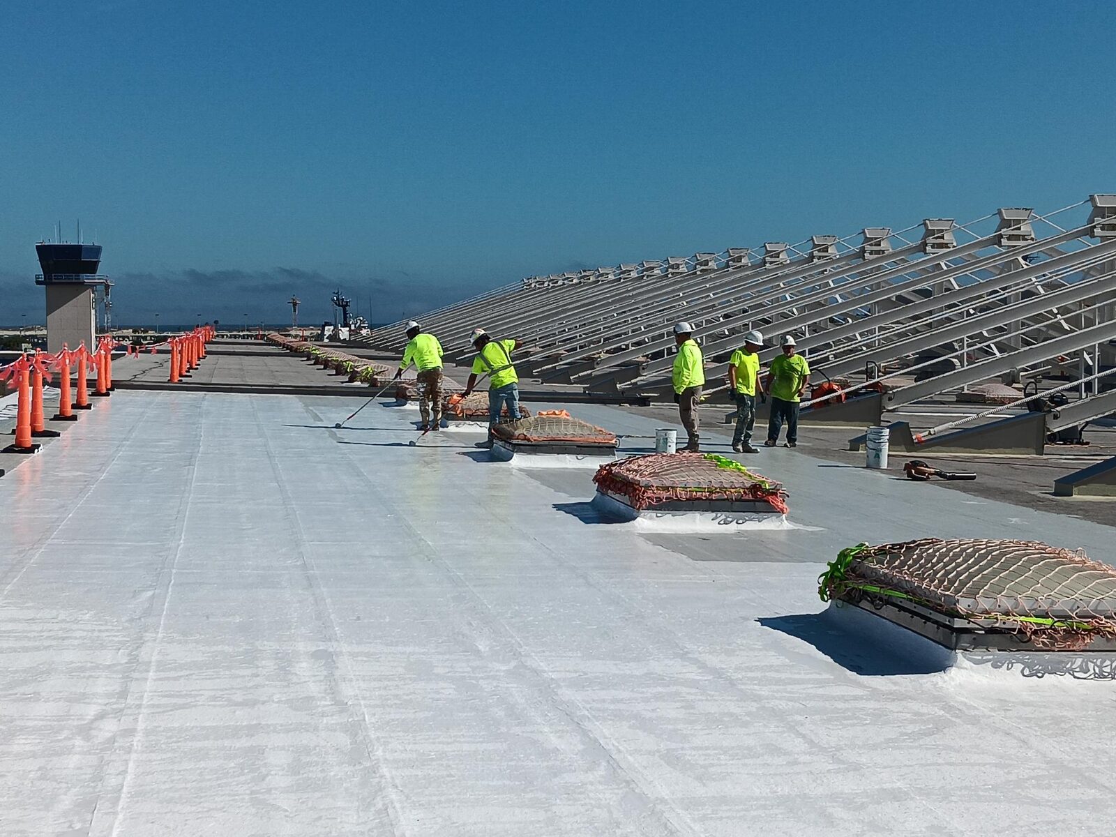 MCG crew roofing a federal facility