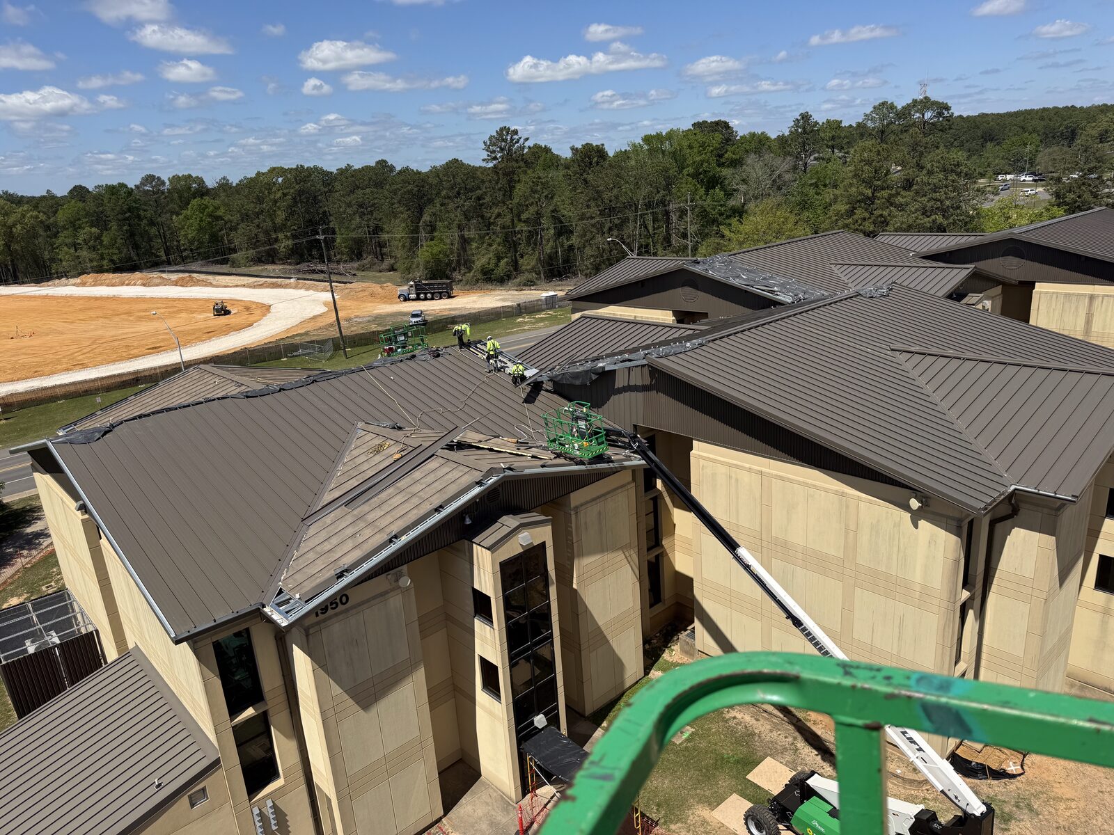 Commercial metal roof complex