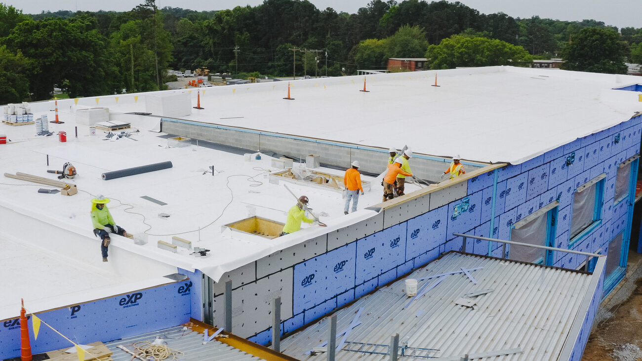 TPO and PVC membrane roof installation